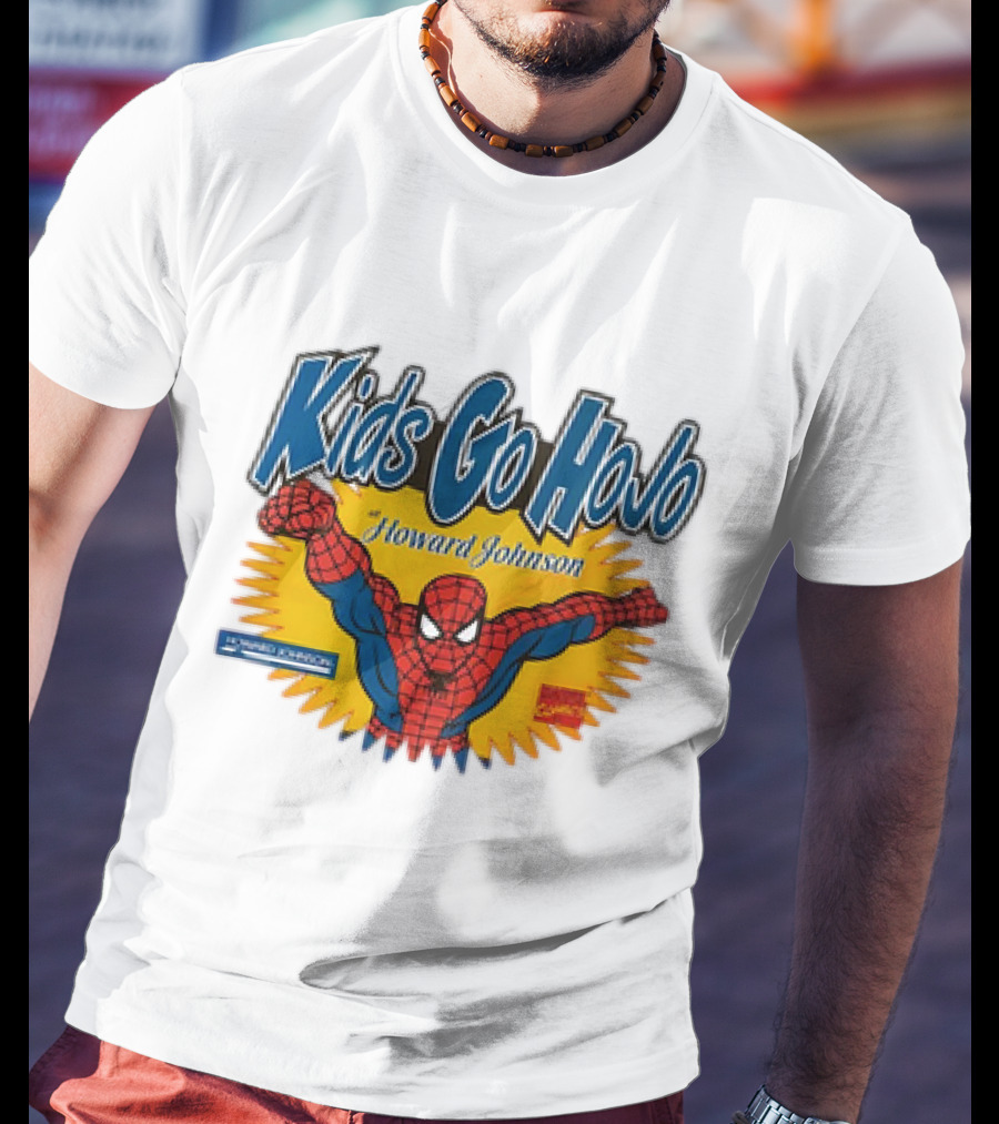 Kids Go Hojo Howard Johnson Spider-Man Vintage Promotion T-Shirt