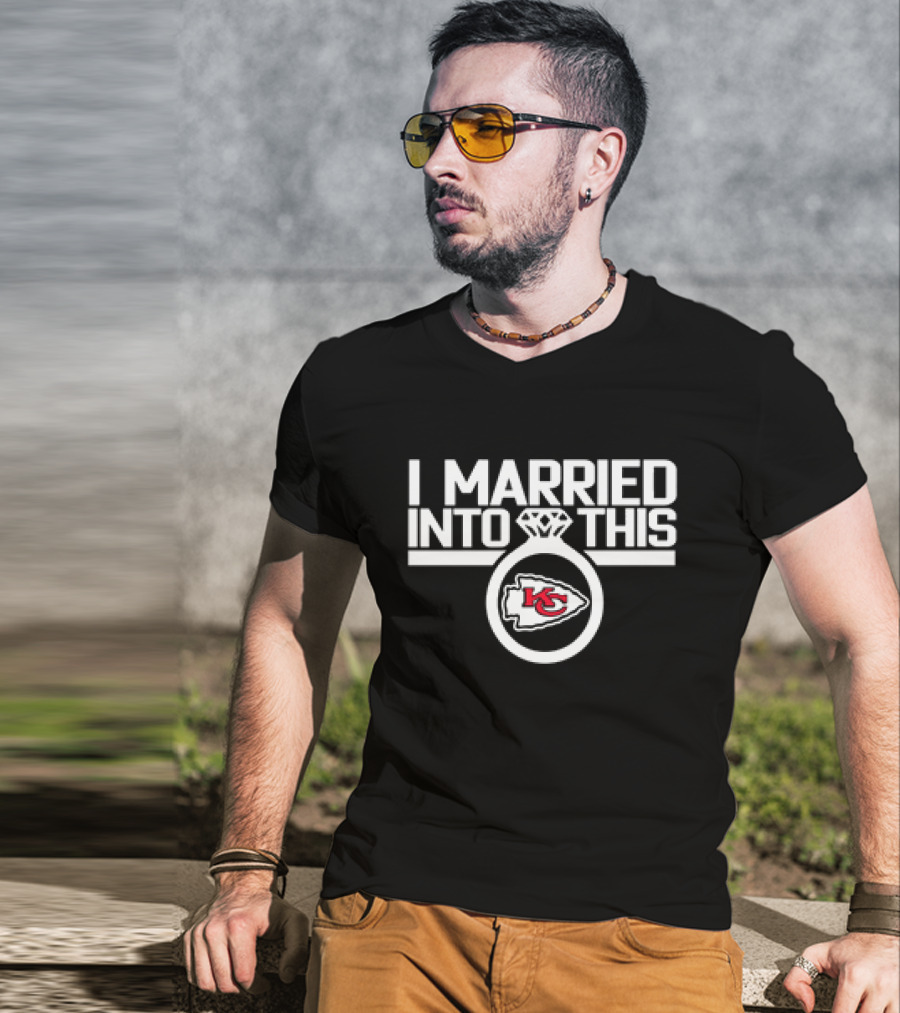 I Married Into This Kansas City Chiefs Logo Ring T-Shirt