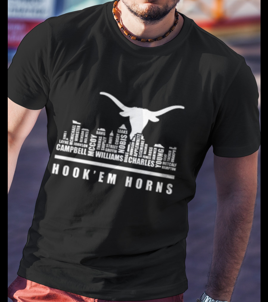 Texas Longhorns Hook Em Horns 2025 Campbell McCoy Williams Nobis Young Charles T-Shirt