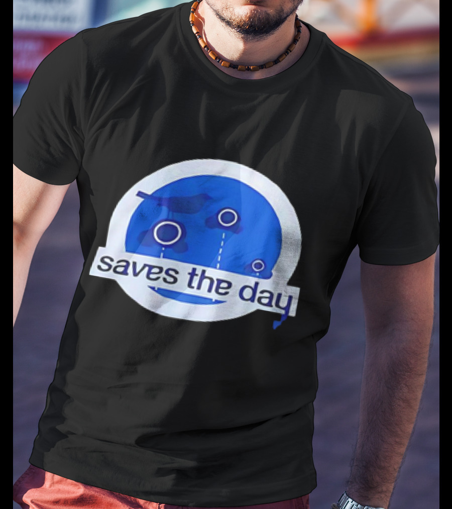 Saves The Day Bird Circular Icon Blue Background T-Shirt