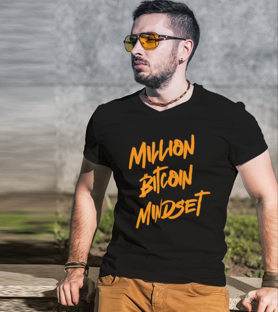 Million Bitcoin Mindset Cryptocurrency Vision T-Shirt