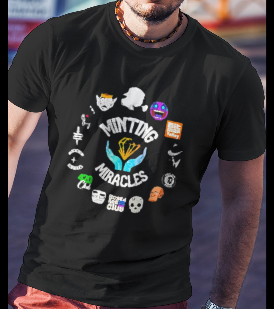 Minting Miracles Crypto Art Featuring BitLab Valley And Bored Ape Club T-Shirt