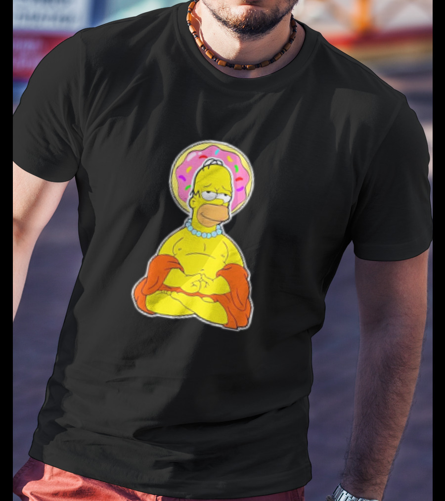 Homer Simpson Doughnut Enlightenment Buddha T-Shirt