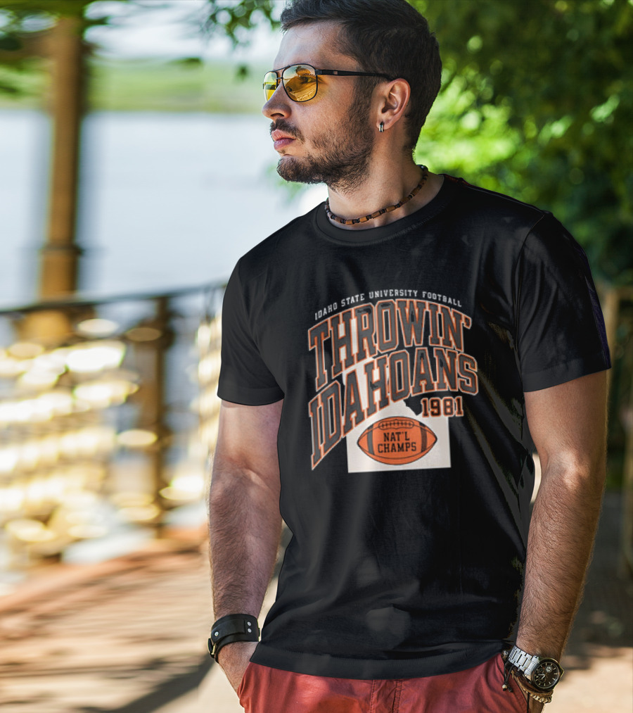 Idaho State University Football Throwin’ Idahoans 1981 Nat'l Champs T-Shirt