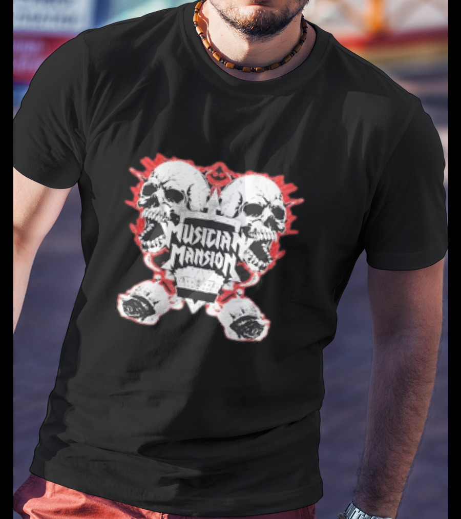 Jared Dines Musician Mansion Skull Iconic T-Shirt