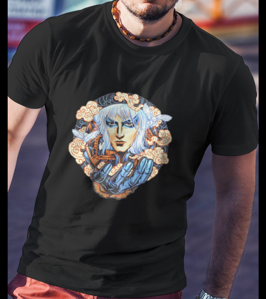 Jareth Labyrinth Goblin King Fantasy Clouds And Glove T-Shirt