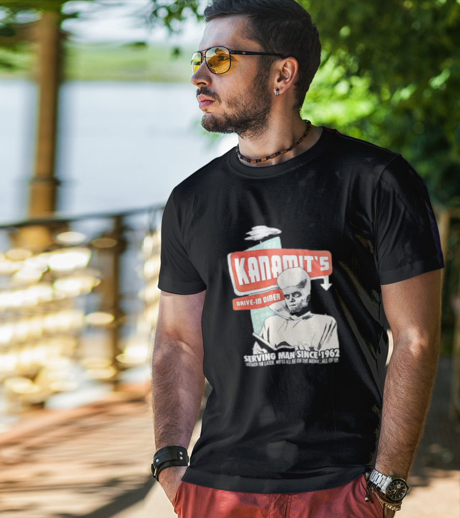 Kanamit's Drive-In Diner Serving Man Since 1962 Sooner Or Later We'll All Be On The Menu All Of Us T-Shirt