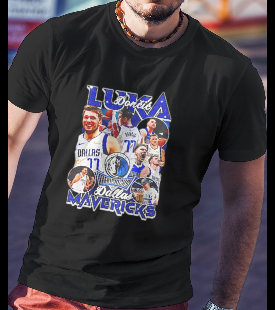 Luka Doncic Dallas Mavericks NBA Basketball Nostalgic 90s Retro Vibes T-Shirt