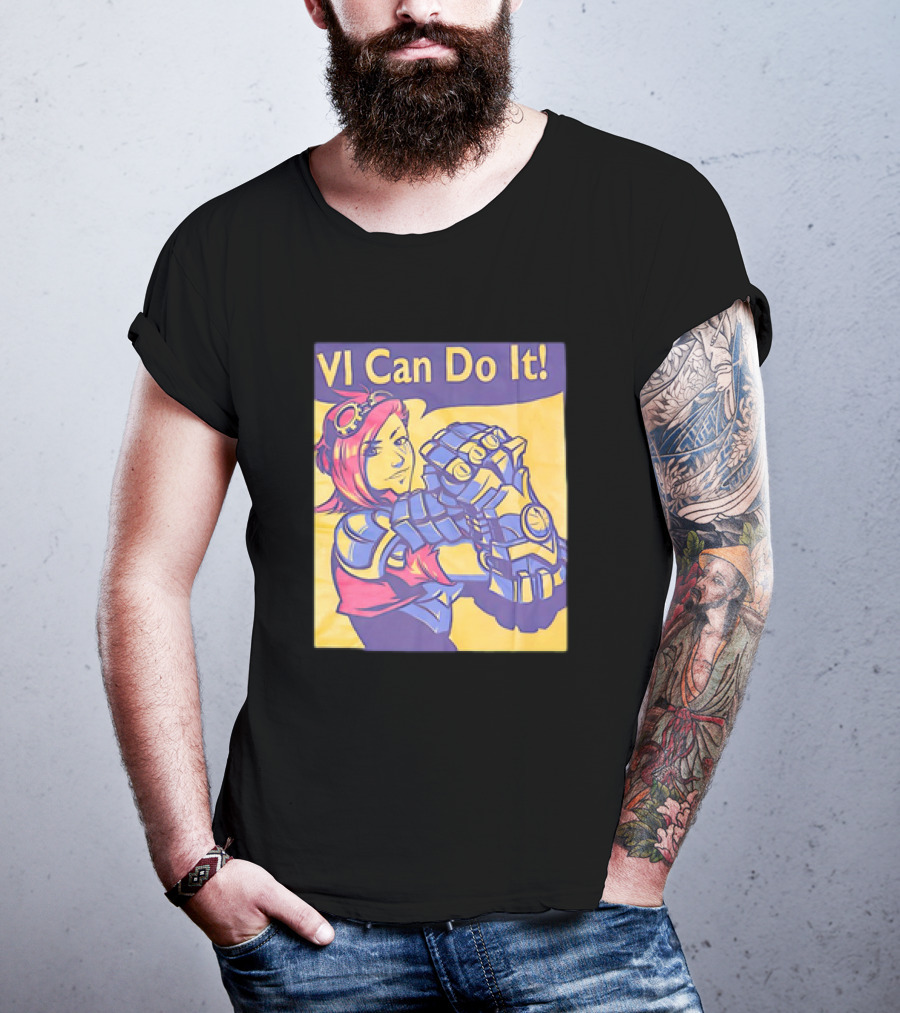 VI Can Do It League Of Legends Rosie The Riveter T-Shirt
