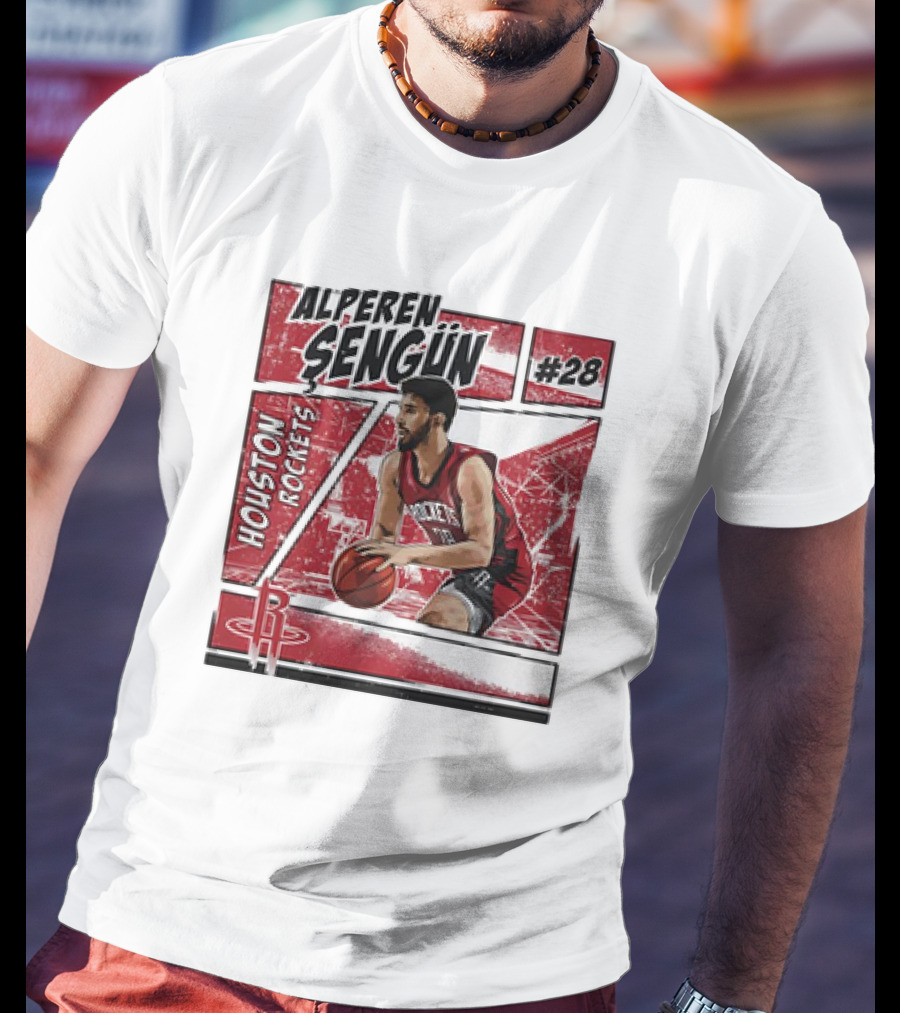 Alperen Sengun #28 Houston Rockets NBA Basketball Comic Vintage T-Shirt