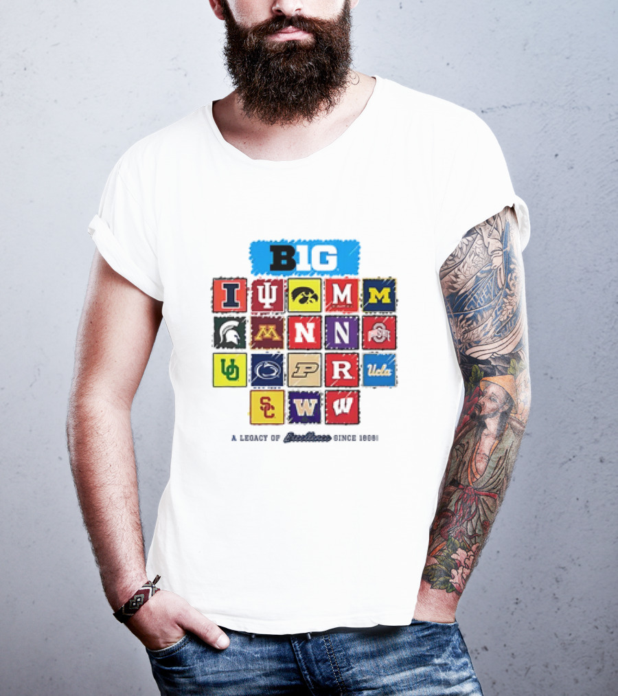 Big Ten Conference Logos Legacy Excellence Since 1888 T-Shirt