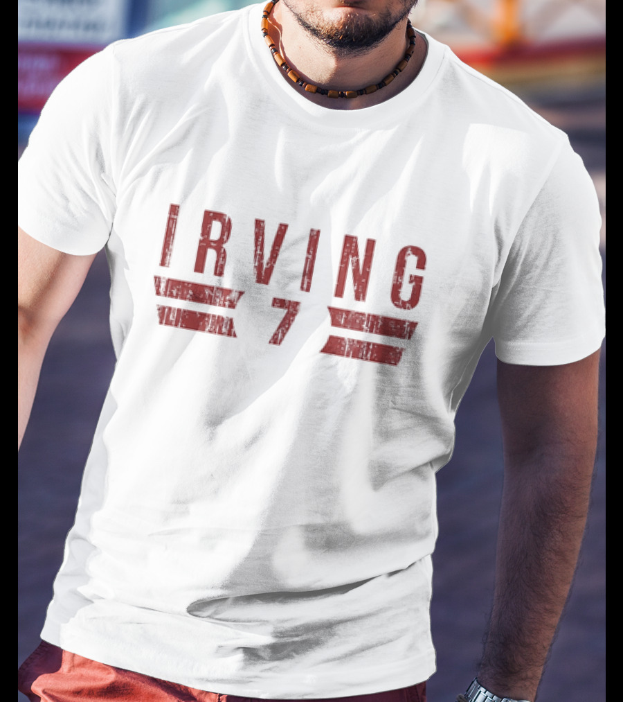 Irving 7 NFL Football Font Vintage Tampa Bay Buccaneers Bucky T-Shirt