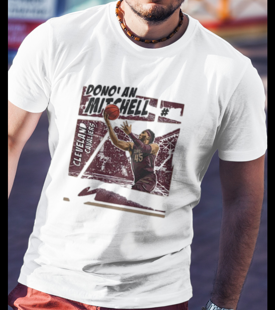 Donovan Mitchell Cleveland Cavaliers Basketball Comic Vintage 45 T-Shirt