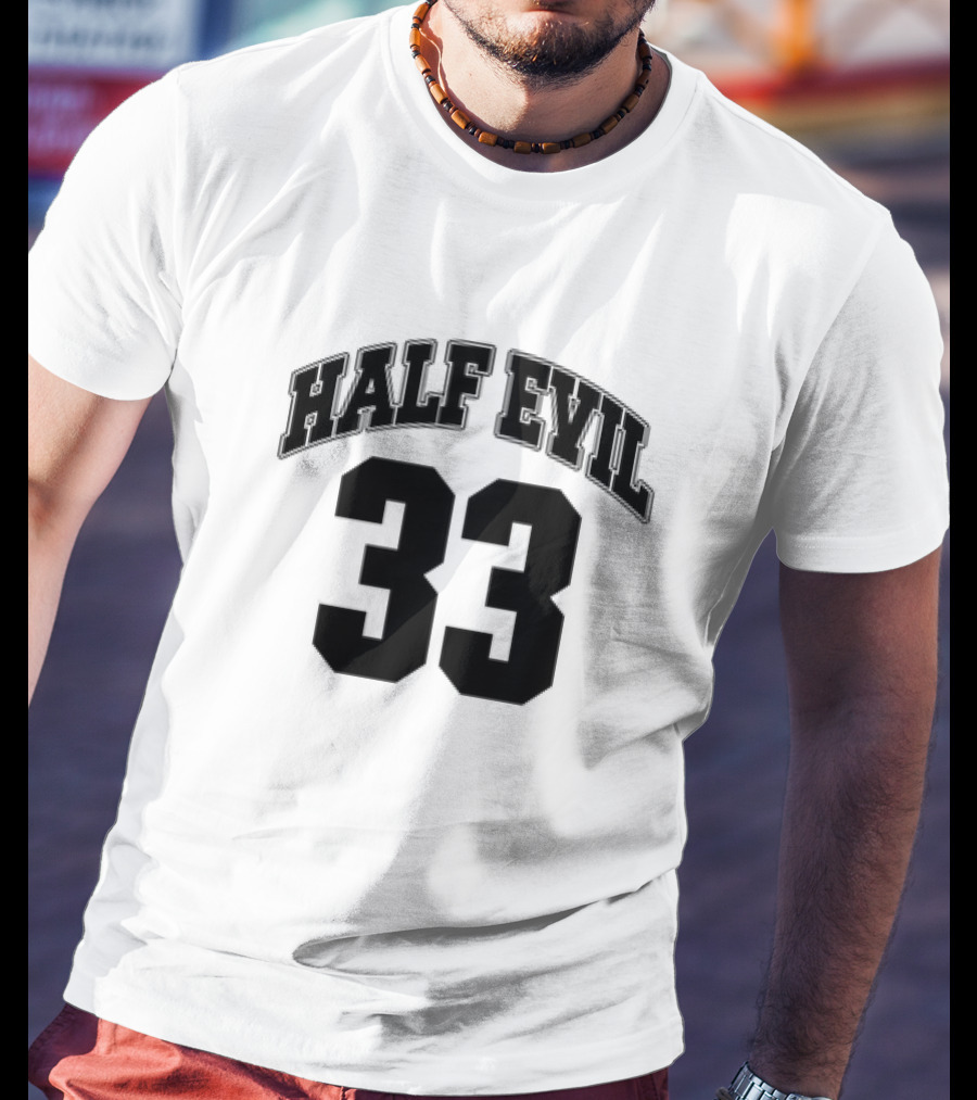 HALF EVIL 33 Vintage Varsity T-Shirt