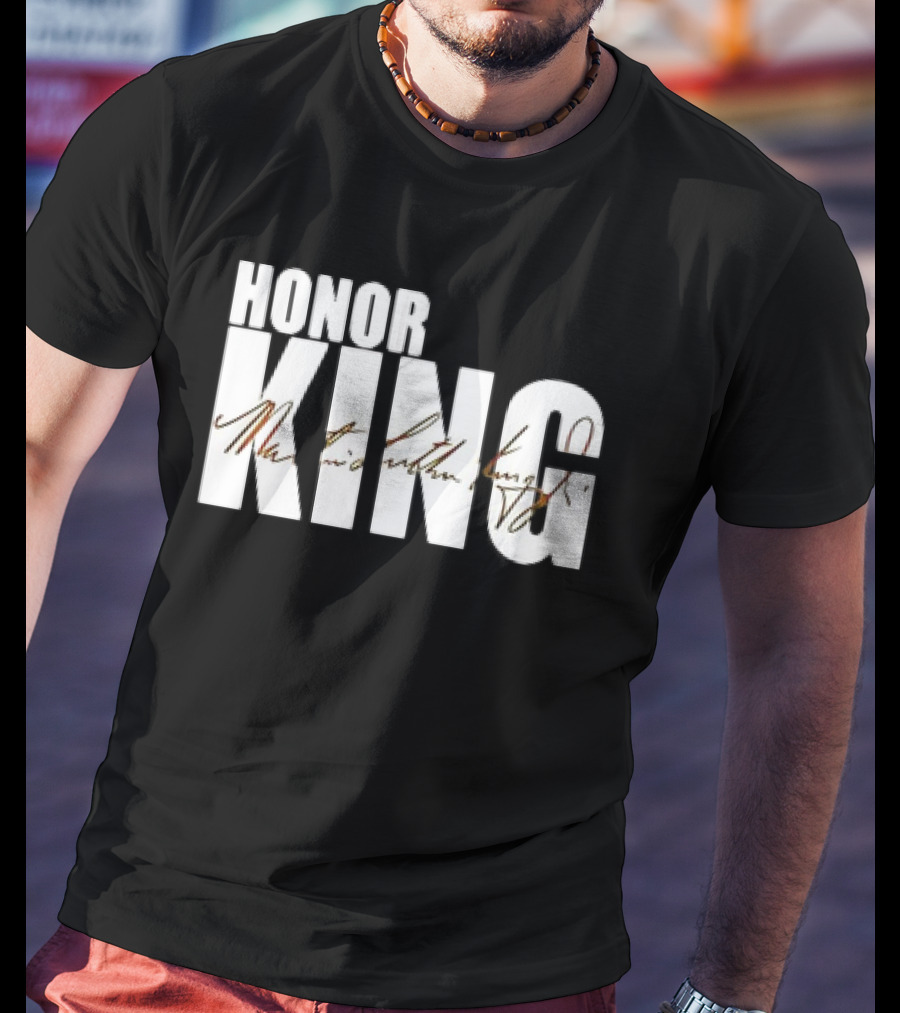 HONOR KING Dallas Mavericks 2025 Martin Luther King Day Signature T-Shirt