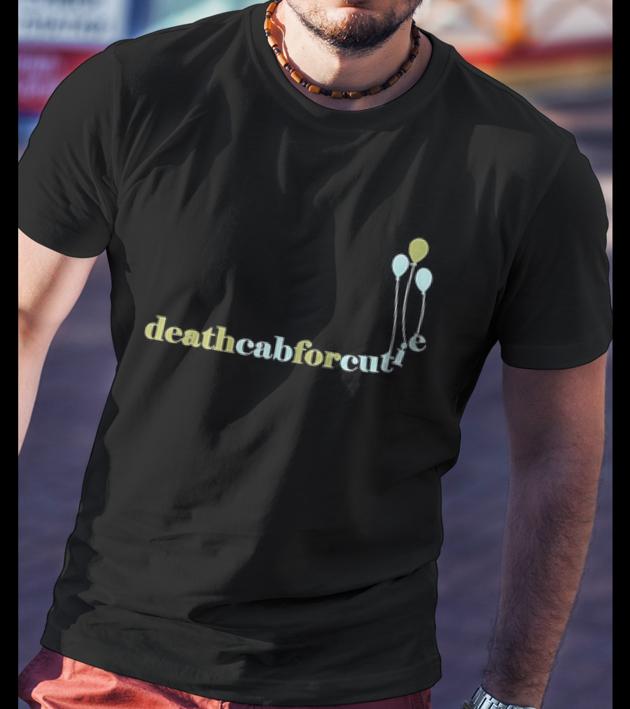 Death Cab For Cutie Balloon Text With Pastel Balloons T-Shirt