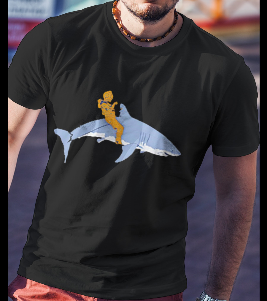 Diver Riding A Shark In T-Shirt