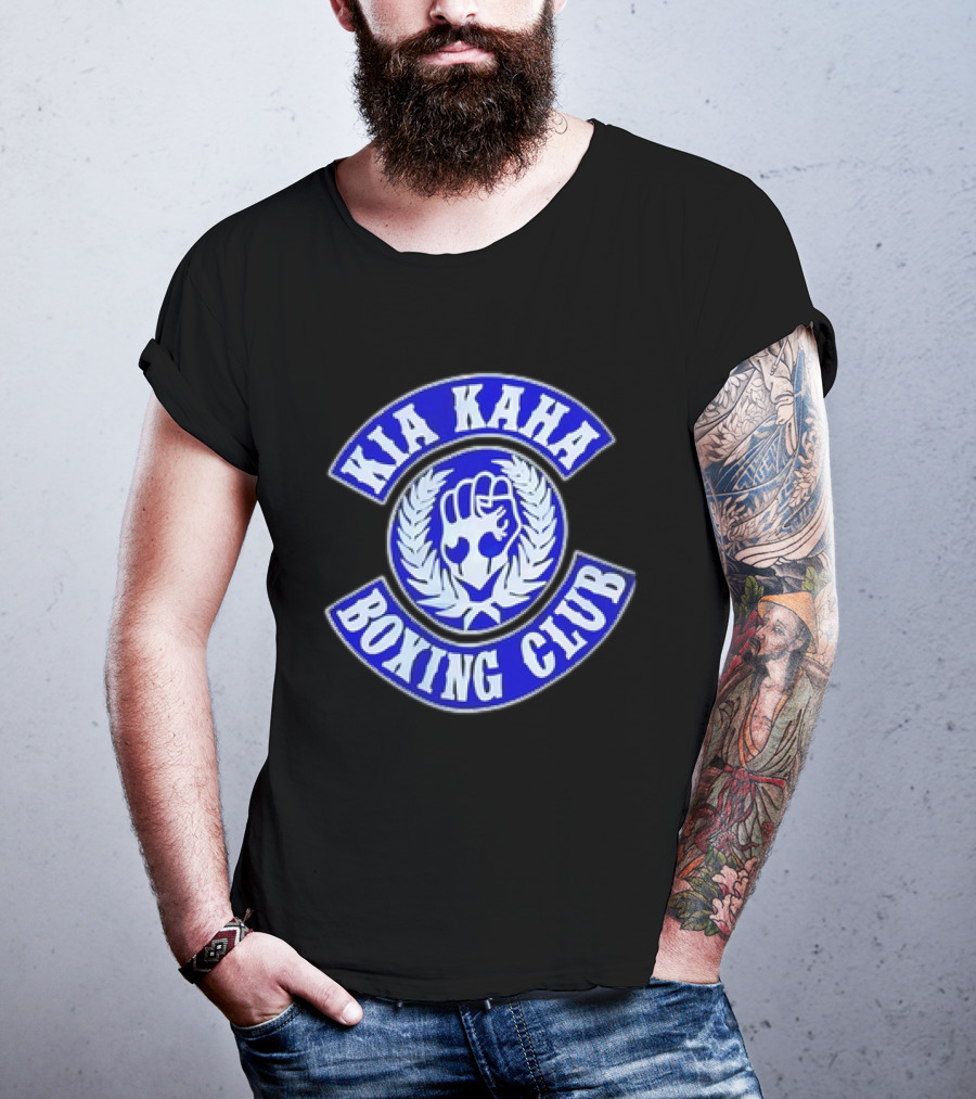 Kia Kaha Boxing Club Fist Logo With Laurel Wreath T-Shirt