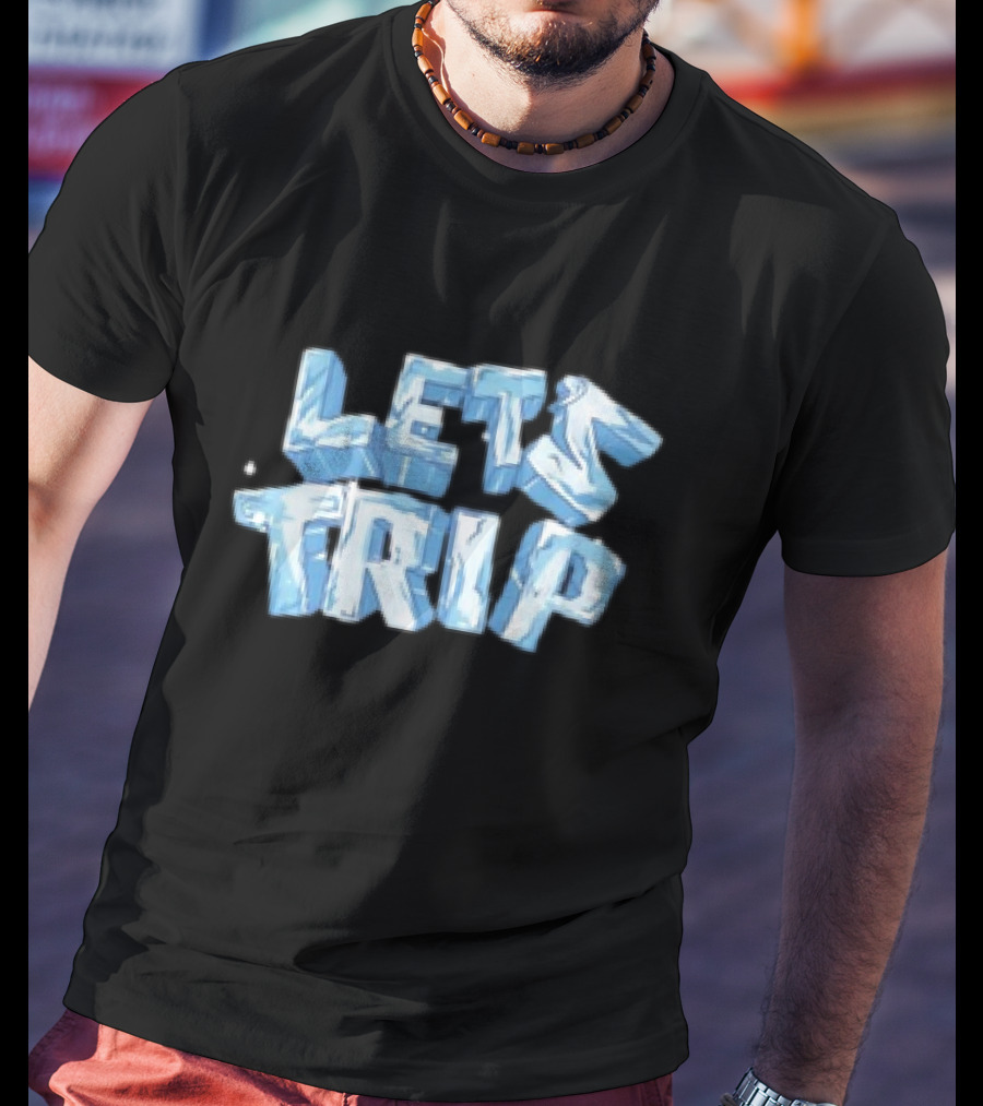 Let's Trip Ice Block Lettering T-Shirt