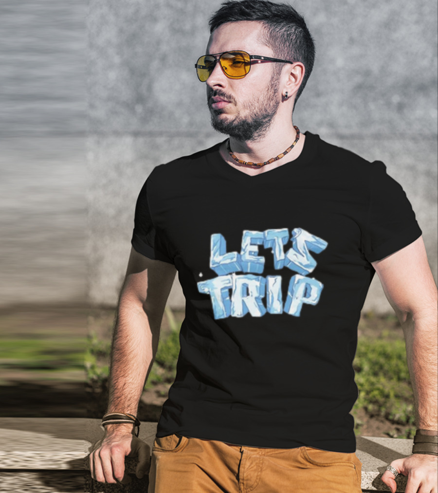 Let's Trip Ice Block Lettering T-Shirt