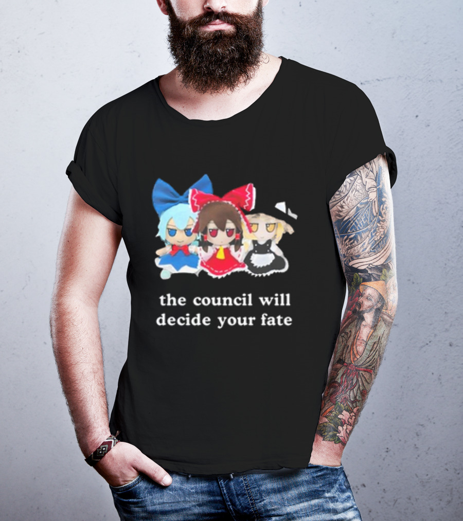 The Council Will Decide Your Fate Touhou Cirno Marisa Reimu Dolls T-Shirt