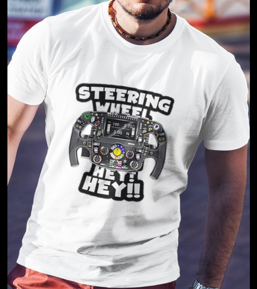 Steering Wheel Hey Kimi Raikkonen T-Shirt