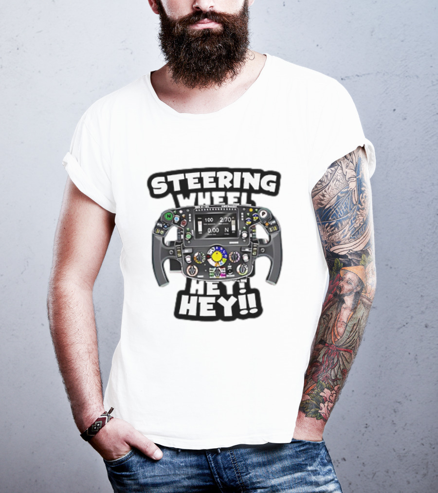 Steering Wheel Hey Kimi Raikkonen T-Shirt