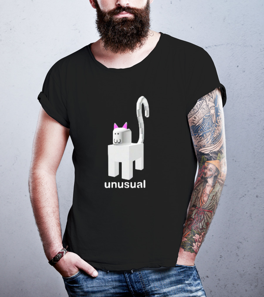 Unusual Meow V2 Blocky Cat T-Shirt