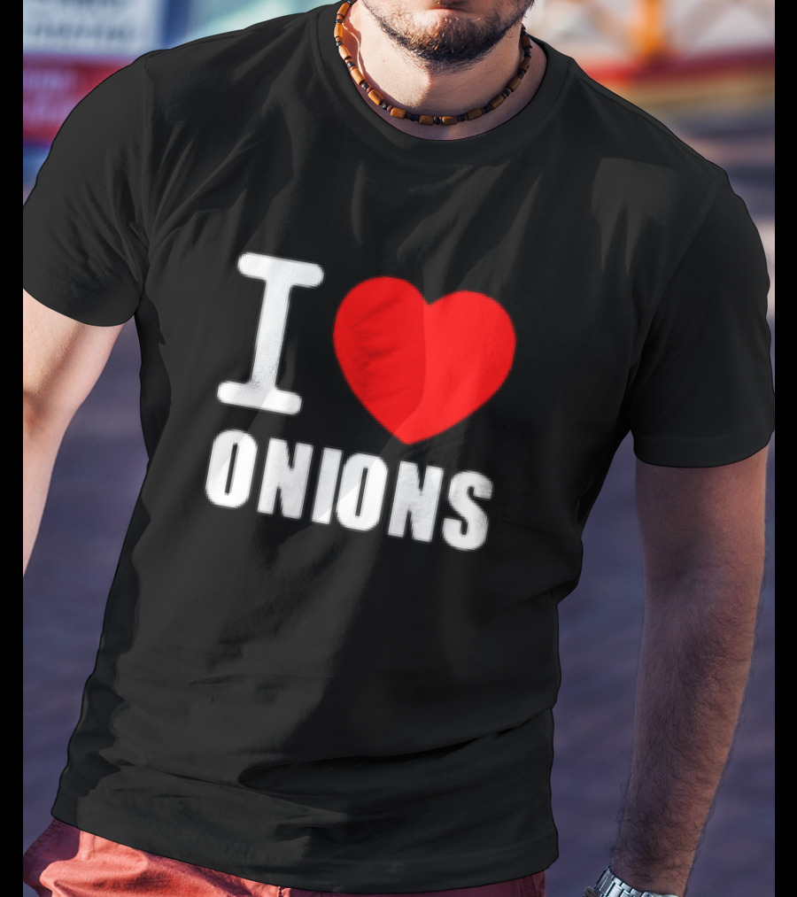 I Heart Onions Retro Love T-Shirt