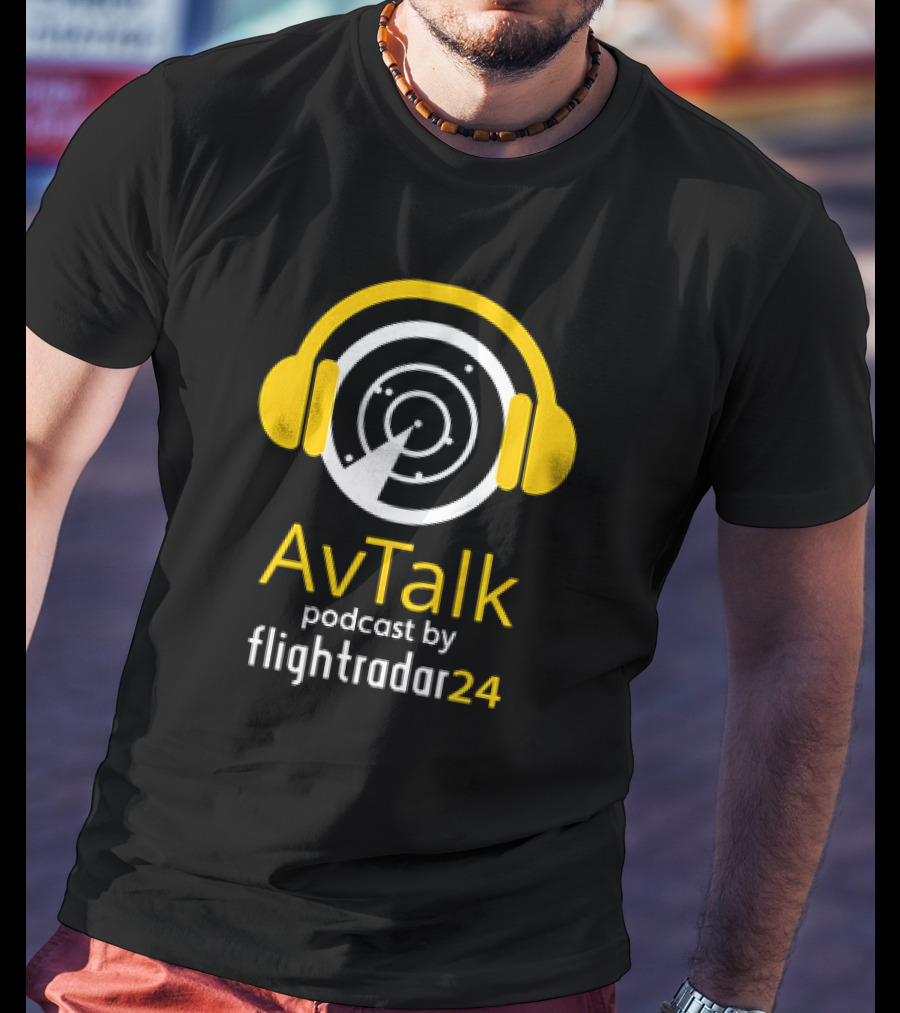 AvTalk Podcast By Flightradar24 With Steve Giordano Radar Headphones T-Shirt