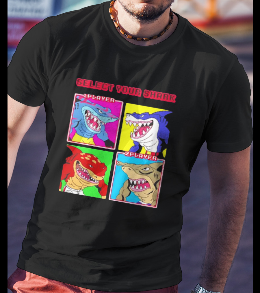 Street Sharks Select Your Shark Player Screen T-Shirt