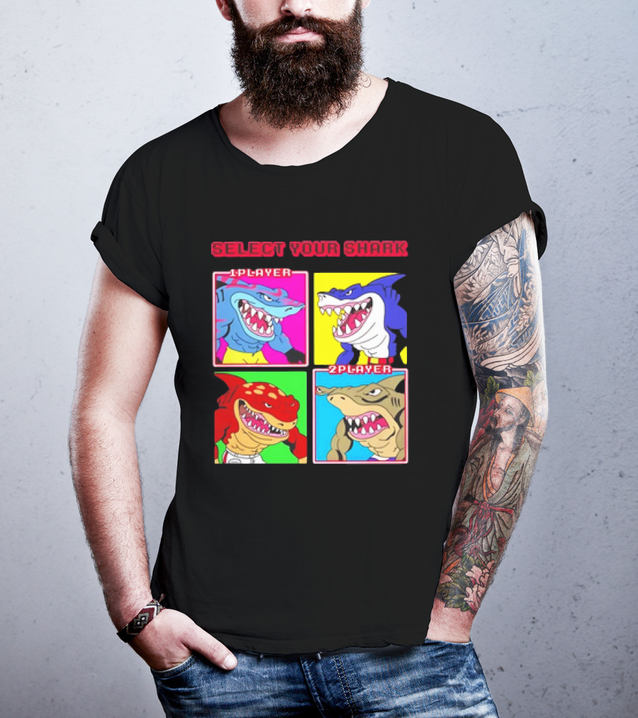 Street Sharks Select Your Shark Player Screen T-Shirt