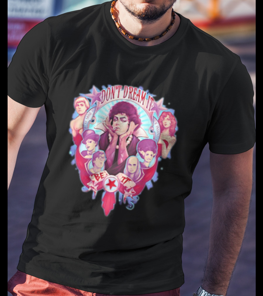 The Rocky Horror Picture Show Don't Dream It Be It Retro Character Collage T-Shirt