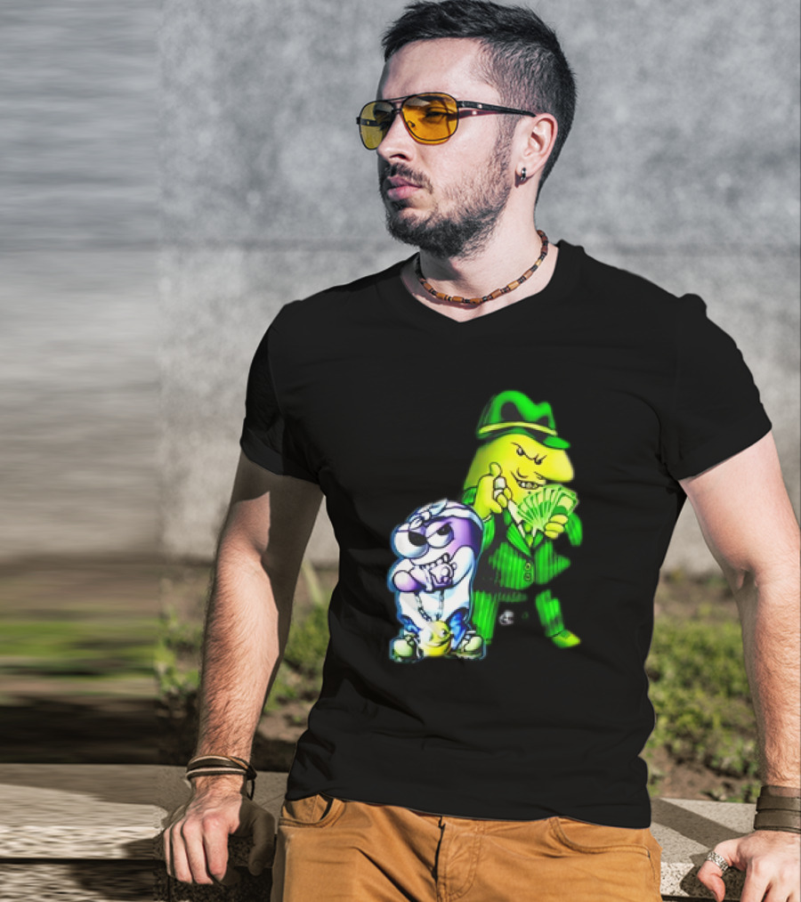 Cool Gangsta Friends Smiling Money Holders T-Shirt