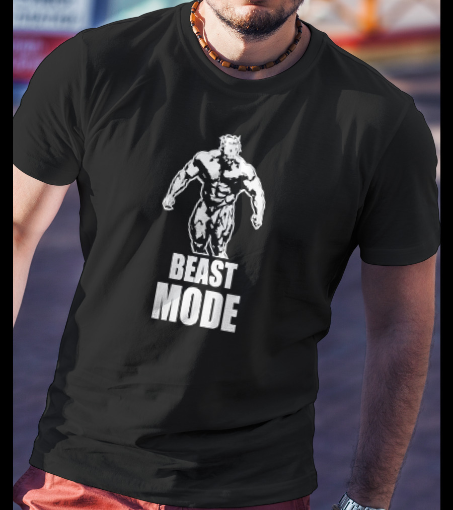 Beast Mode Gym Man Bodybuilding Fitness Motivation T-Shirt