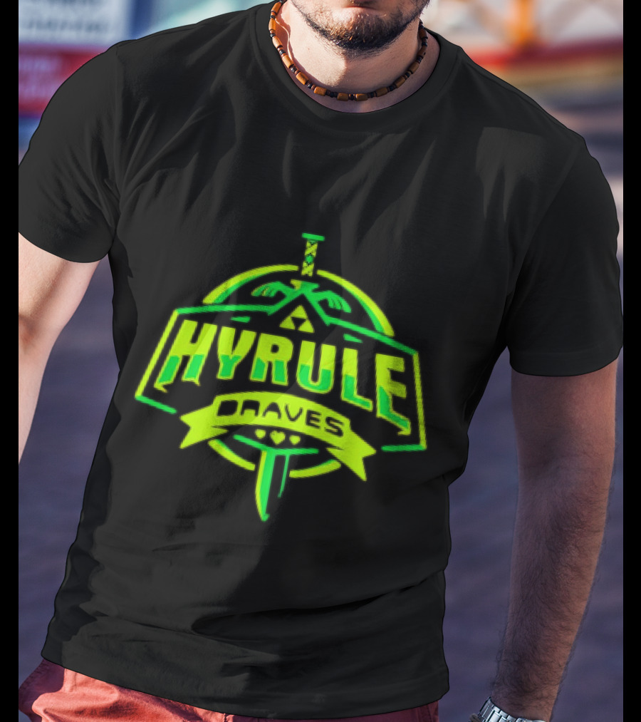 Hyrule Braves Sword Emblem Green Neon T-Shirt