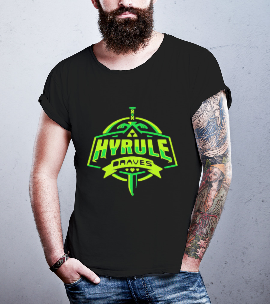 Hyrule Braves Sword Emblem Green Neon T-Shirt