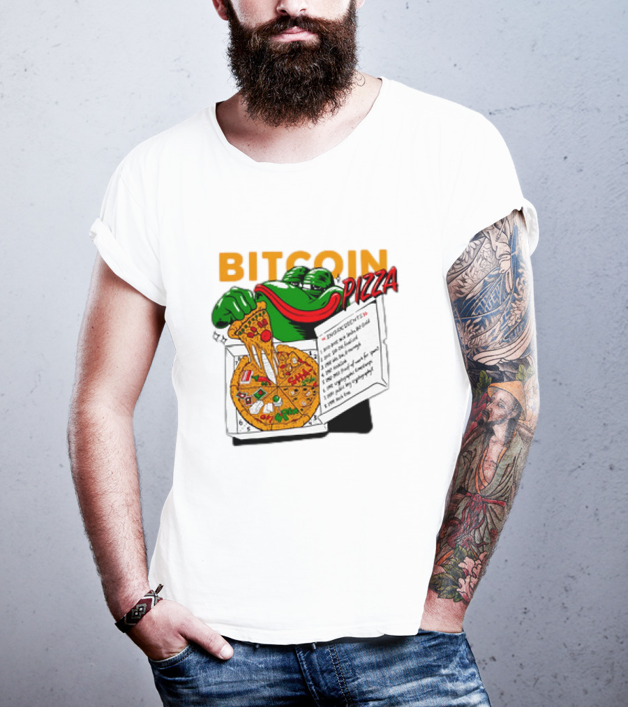 Bitcoin Pizza Frog Meme T-Shirt