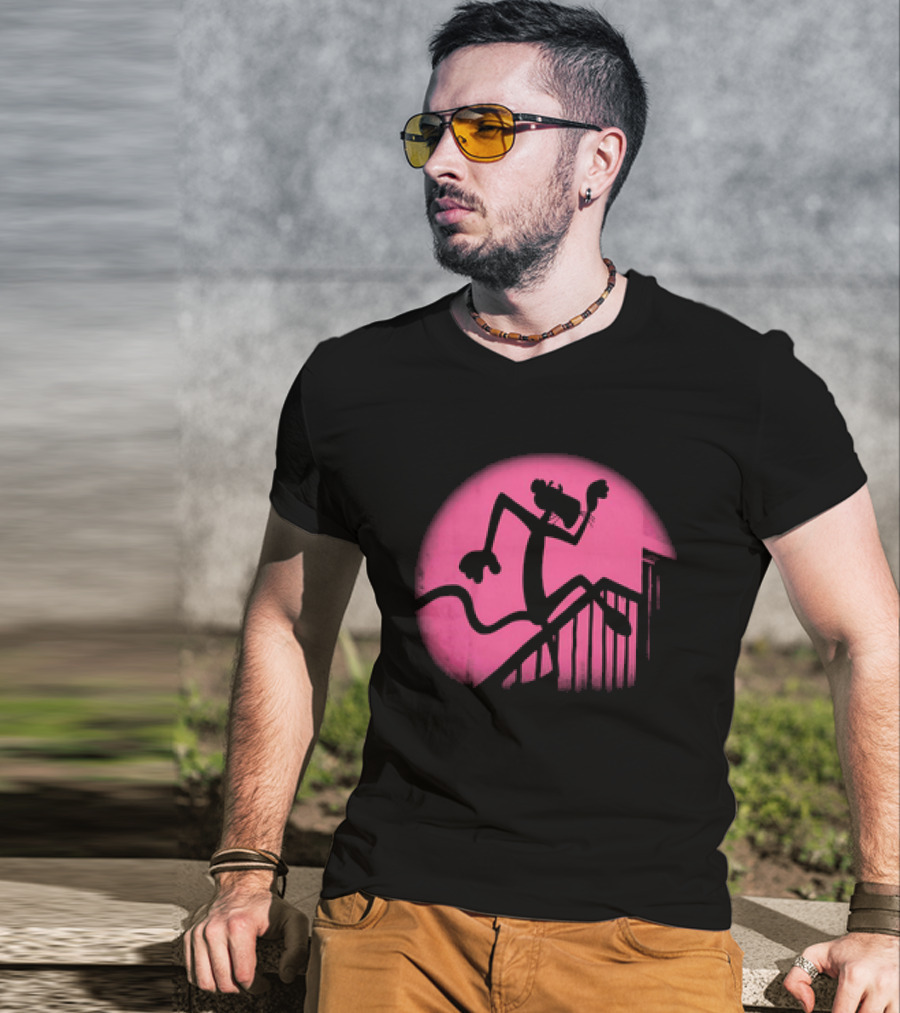 Pink Panther Creeping Silhouette In The Night T-Shirt