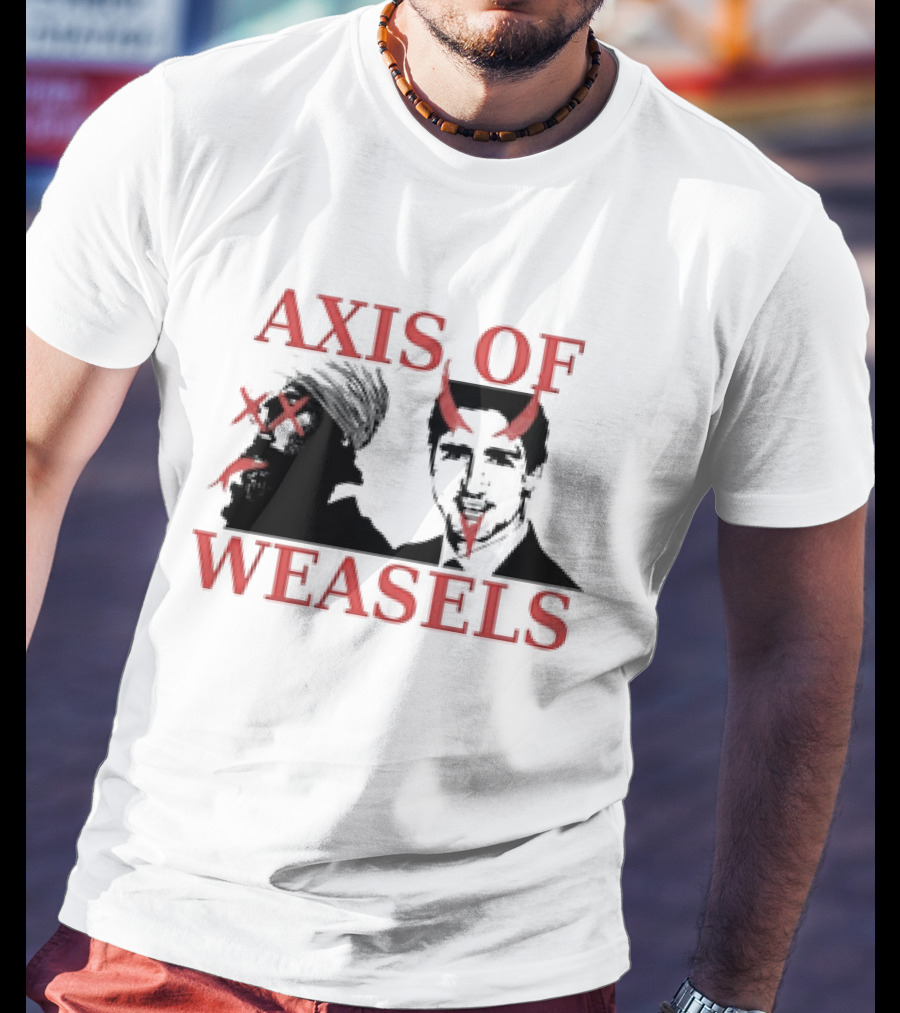 Axis Of Weasels Classic Political Satire Leaders With Devil Horns T-Shirt