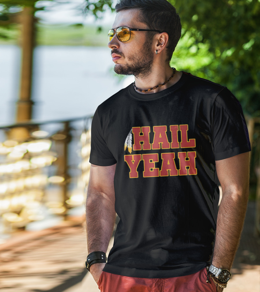 Hail Yeah Commanders Football Team Redskins Feather T-Shirt
