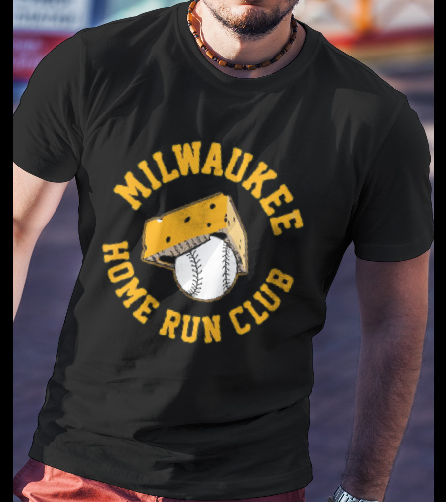 Milwaukee Brewers Home Run Club Baseball Cheesehead T-Shirt