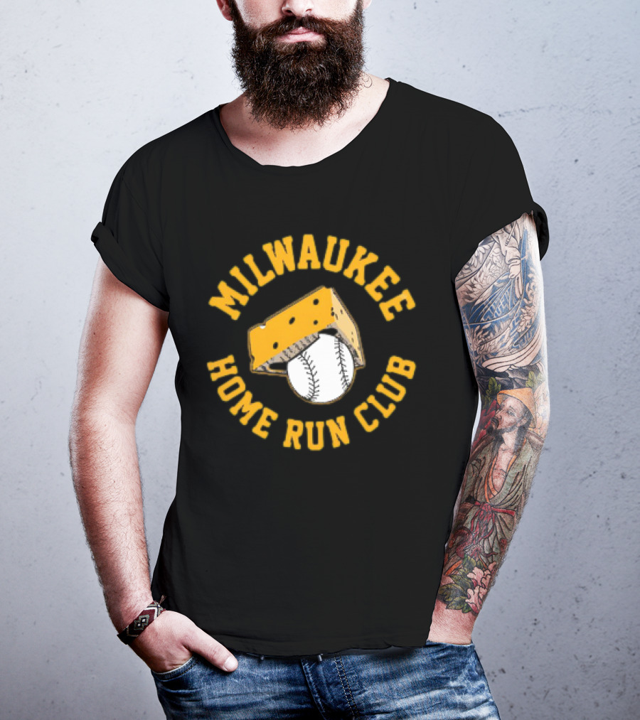 Milwaukee Brewers Home Run Club Baseball Cheesehead T-Shirt