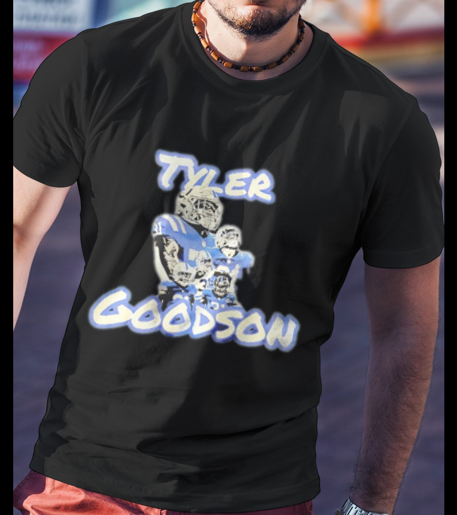 Tyler Goodson Indianapolis Colts Player Collage Football T-Shirt