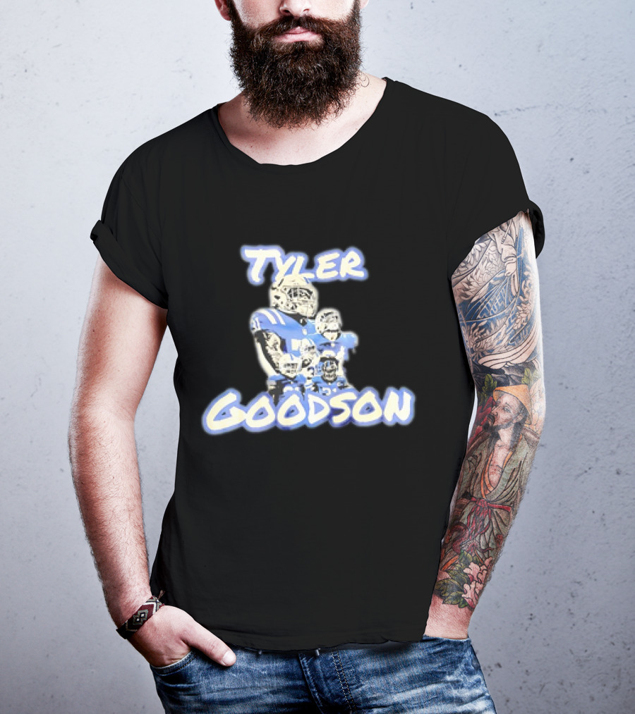 Tyler Goodson Indianapolis Colts Player Collage Football T-Shirt