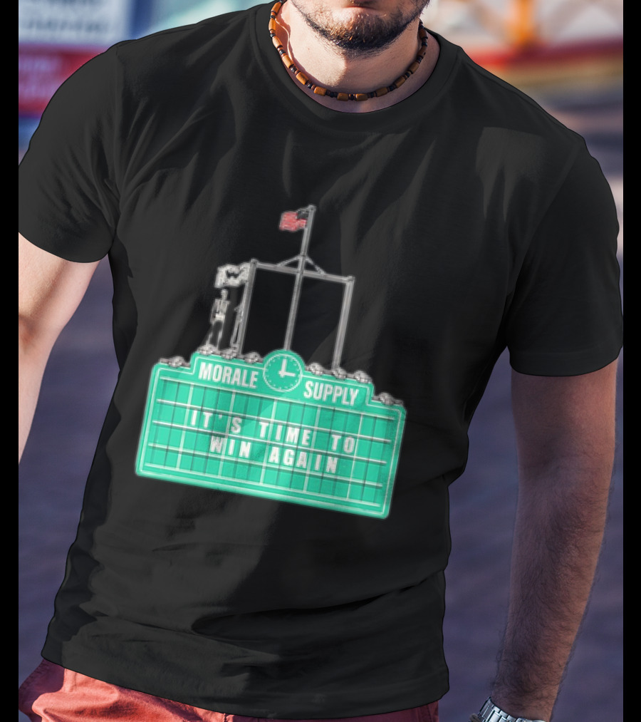 Morale Supply It's Time To Win Again Scoreboard Flag Clock T-Shirt