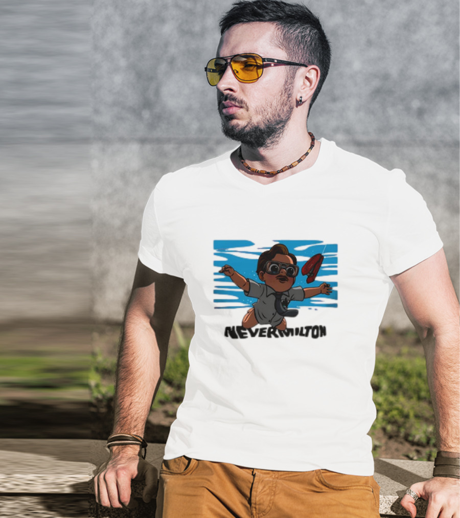 Milton Waddams Nevermilton Nirvana Nevermind Parody Office Space Mashup T-Shirt