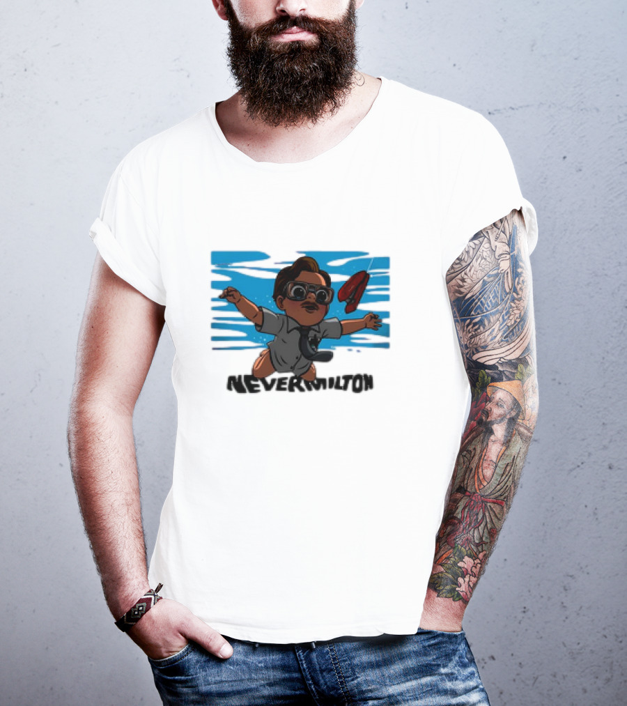 Milton Waddams Nevermilton Nirvana Nevermind Parody Office Space Mashup T-Shirt