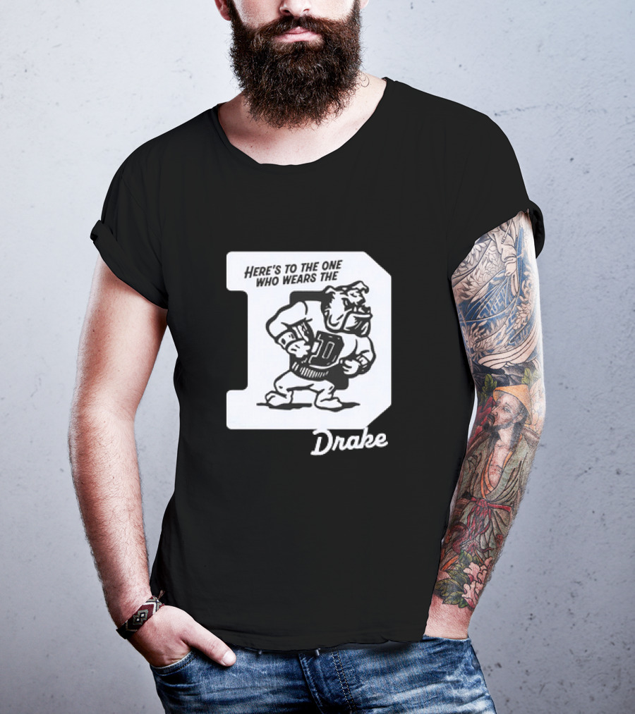 Drake Bulldogs Here's To The One Who Wears The D Retro T-Shirt
