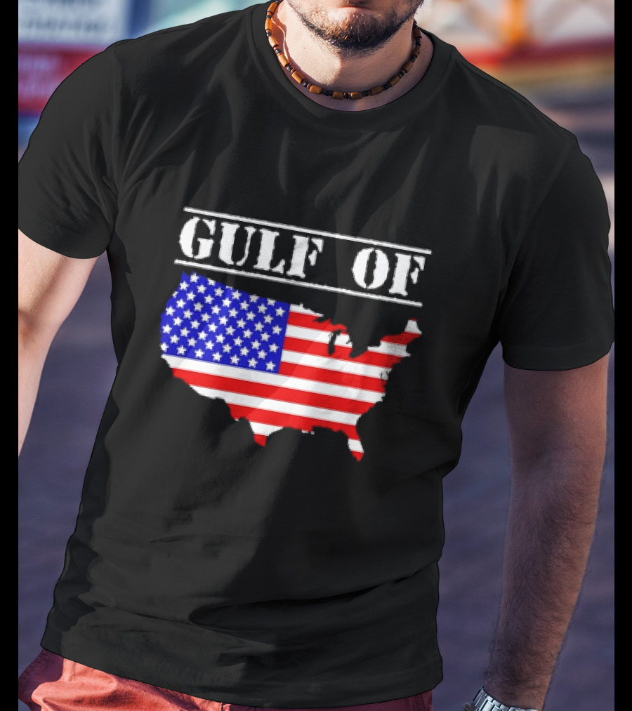 Gulf Of United States Of America Flag Map T-Shirt